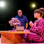 Foto Rakvere Teatri lavastusest "Vöötrada", fotograaf Kalev Lilleorg 